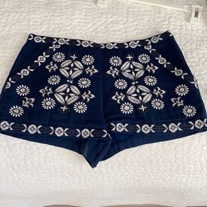 Zara navy blue thread shorts